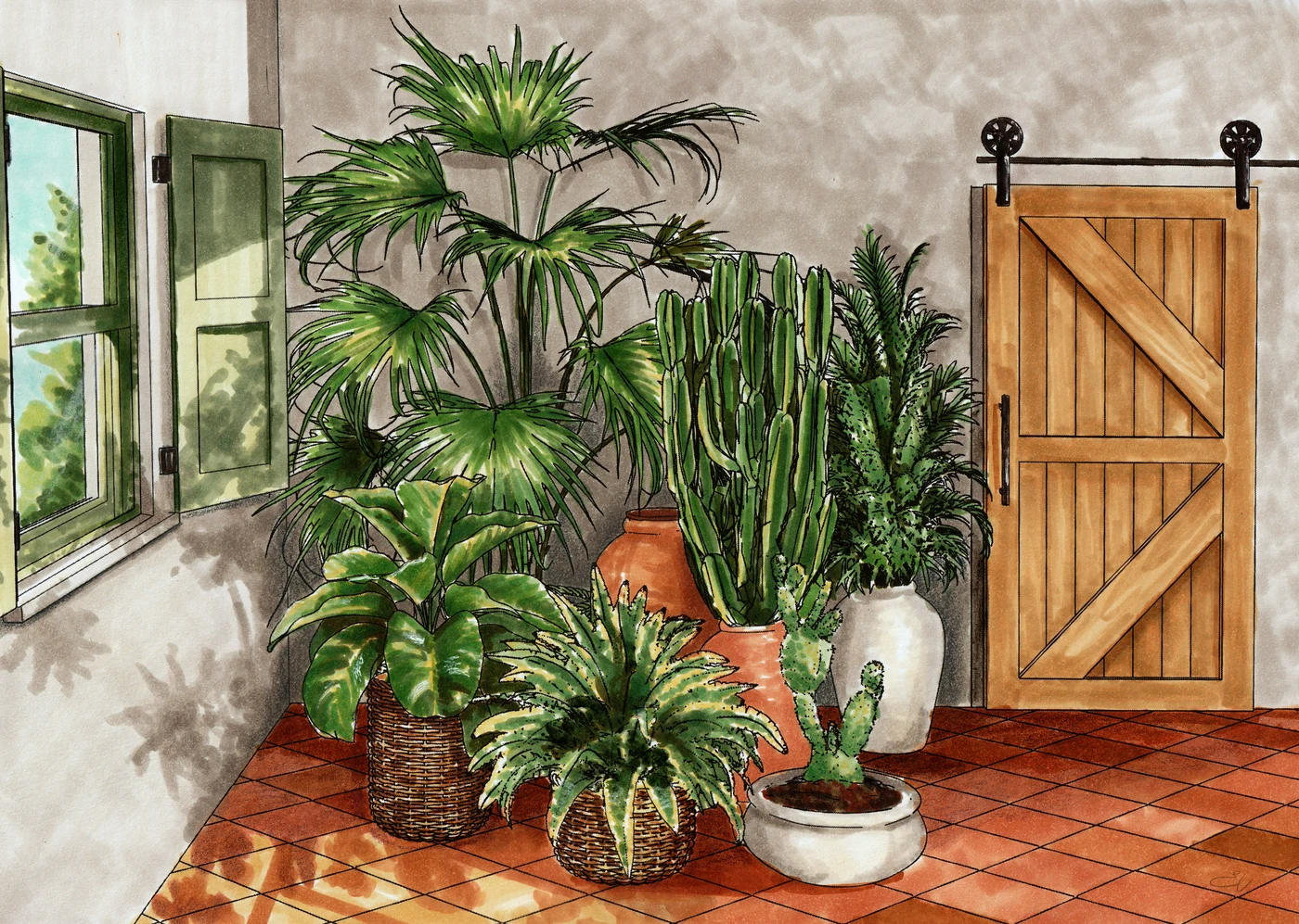 Desert Corner — framed
