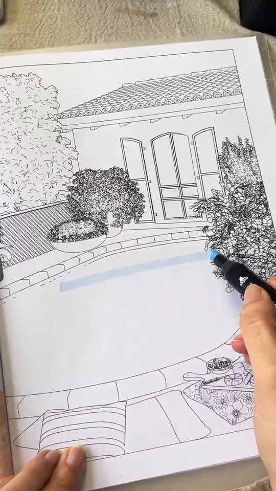 Fotograma del proceso de coloreado