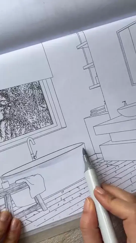 Fotograma del proceso de coloreado